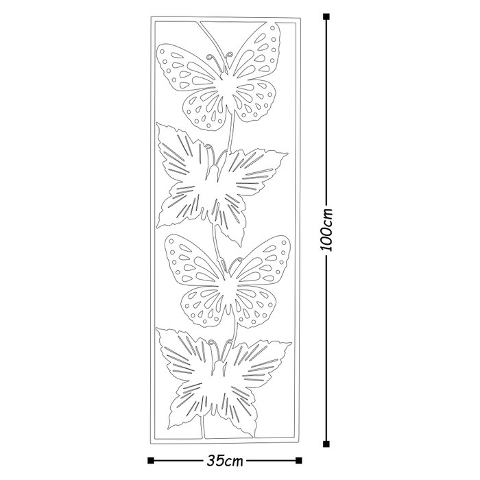 Wallity Metal Art Butterfly